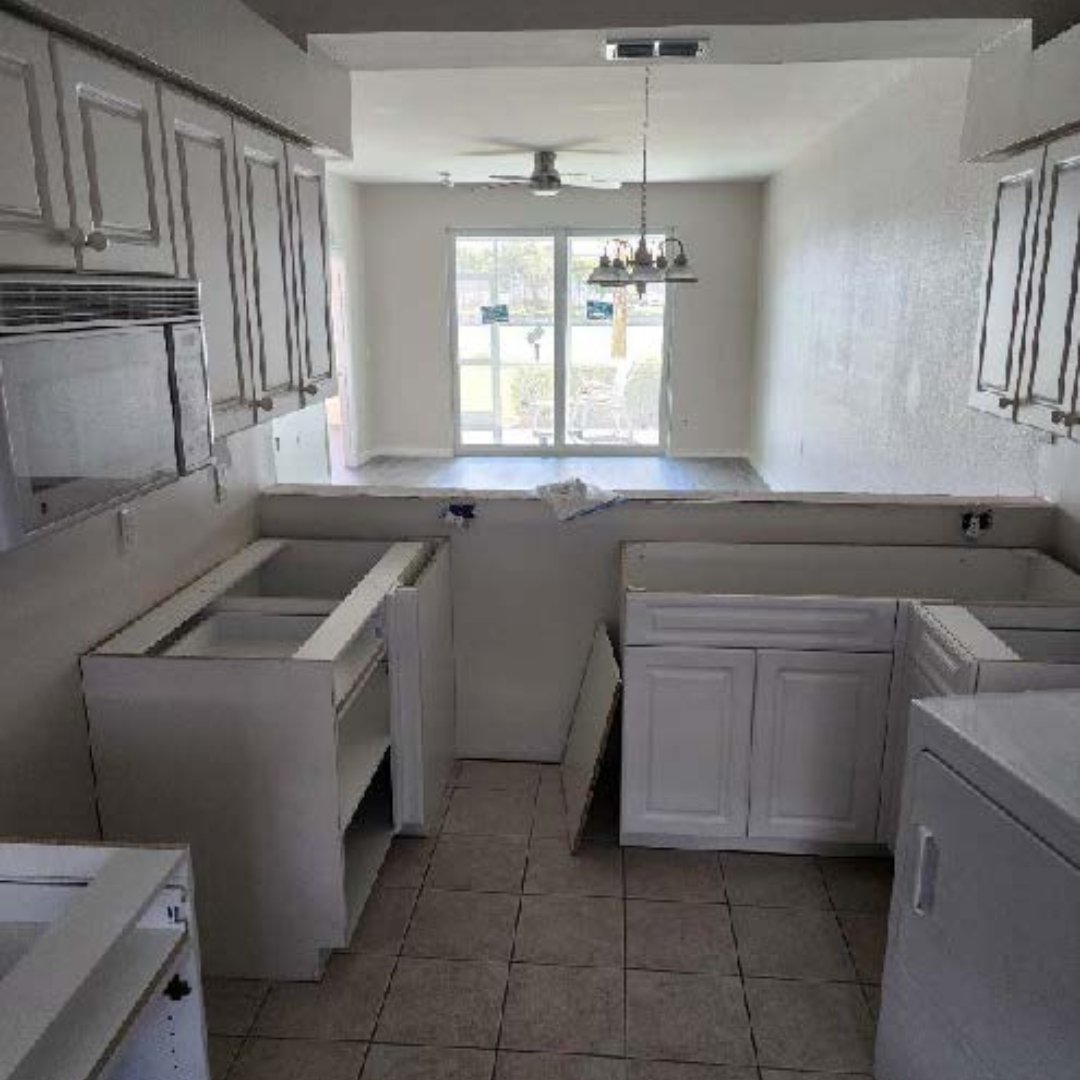 Inside of condo after Hurricane Ian causes water damage to building