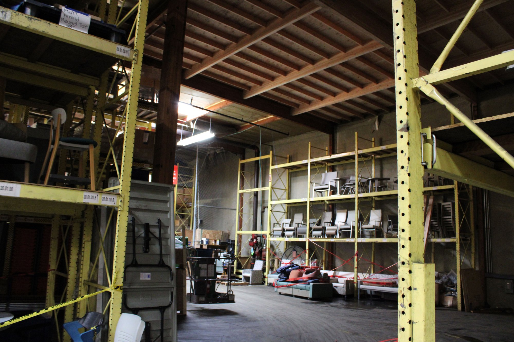 Warehouse interior after repairs were made.
