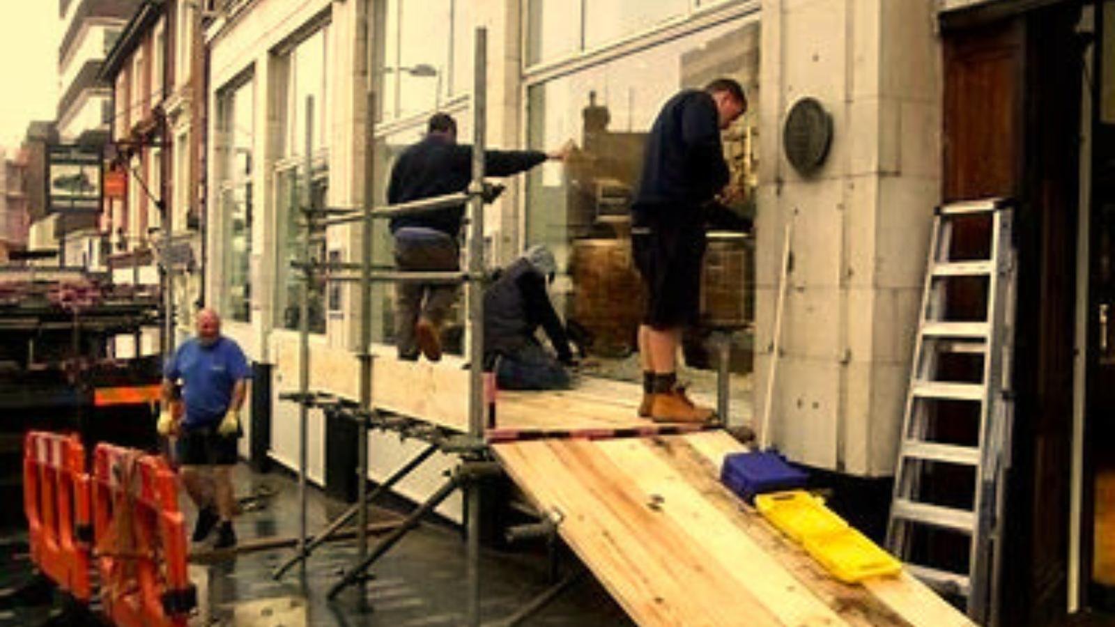 Boarding up windows