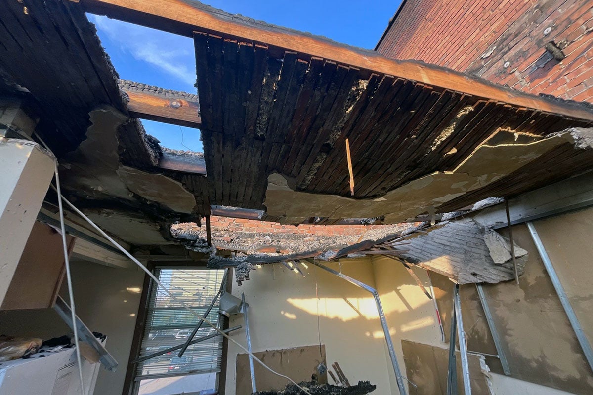Missing-ceiling-and-roof-in-kitchen-after-fire-destroyed-it
