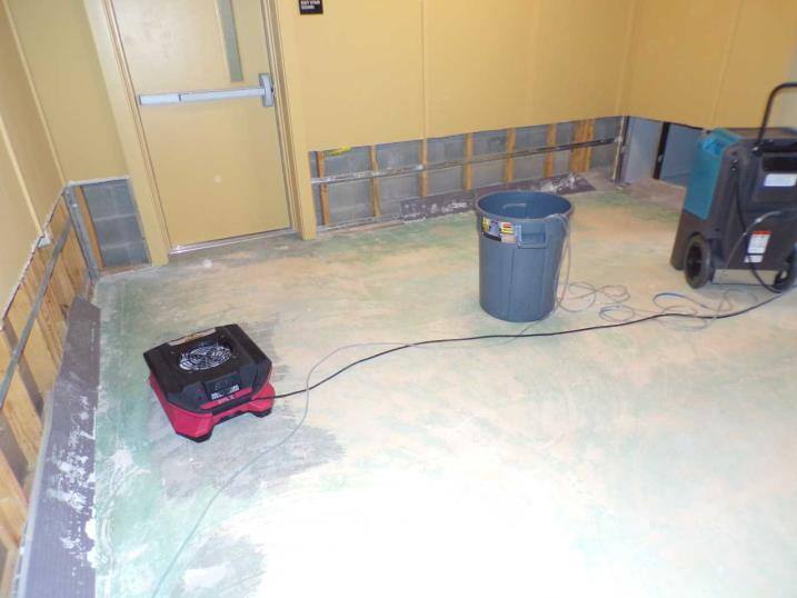 Student Housing Water Damage Reconstruction Initial Floor Photo