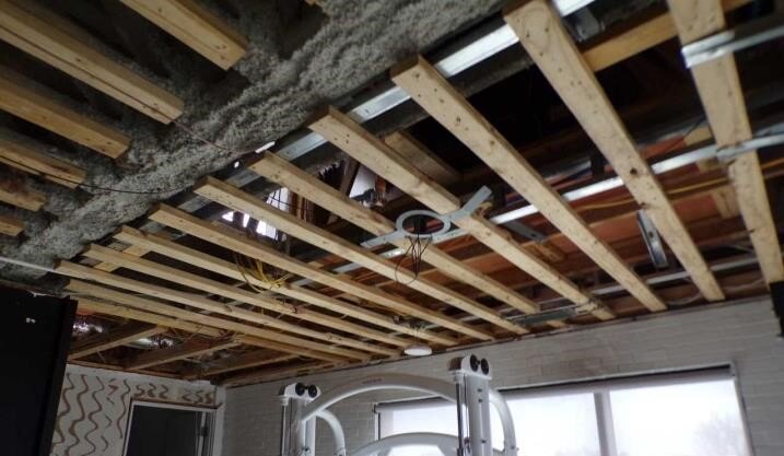 Student Housing Water Damage Reconstruction Ceiling Photo 