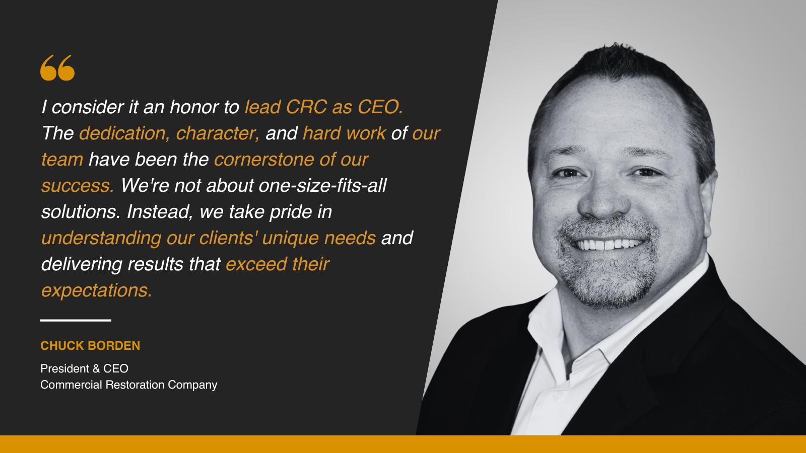 CRC Elevates Chuck Borden to Dual Role of President & CEO