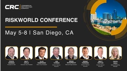 Commerical Restoration Company (CRC) will be attending Riskworld in San Diego, CA.